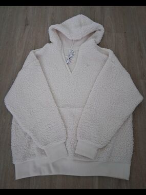 PINK Victoria's Secret Cream Sherpa Hoodie